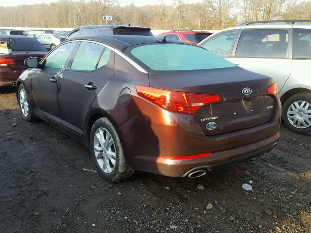 5XXGN4A74CG012996 - 2012 KIA OPTIMA EX BURGUNDY photo 3