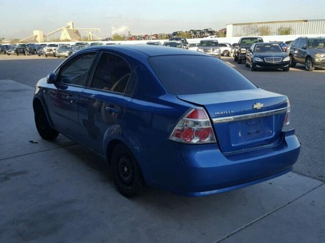 KL1TD56677B056744 - 2007 CHEVROLET AVEO BASE BLUE photo 3