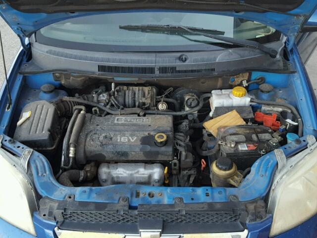 KL1TD56677B056744 - 2007 CHEVROLET AVEO BASE BLUE photo 7