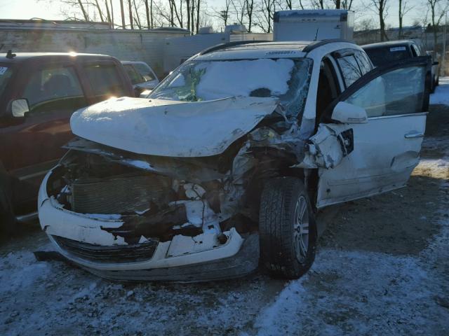 1GNKVHKD2FJ323338 - 2015 CHEVROLET TRAVERSE L WHITE photo 2