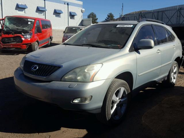 JTJHA31U440027482 - 2004 LEXUS RX 330 TEAL photo 2