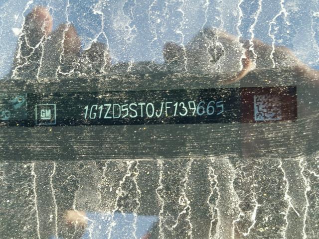 1G1ZD5ST0JF139665 - 2018 CHEVROLET MALIBU LT GRAY photo 10