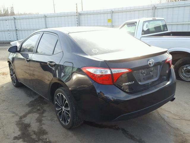 2T1BURHE4FC285639 - 2015 TOYOTA COROLLA L BLACK photo 3