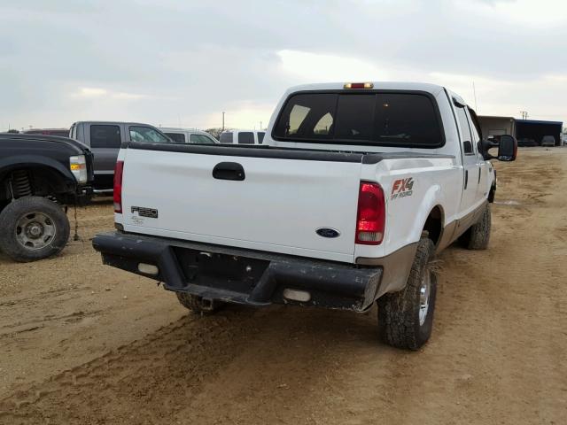 1FTNW21P94ED49369 - 2004 FORD F250 SUPER WHITE photo 4