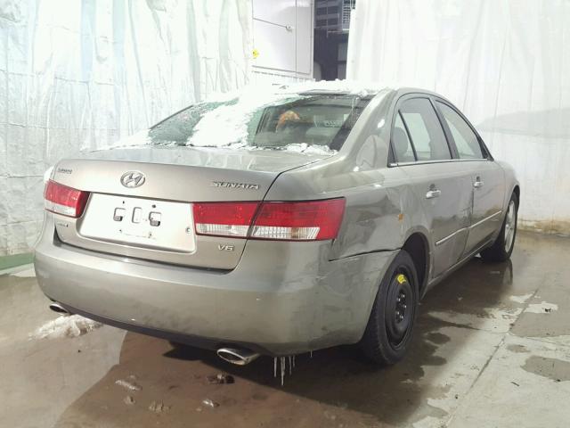 5NPEU46F58H310379 - 2008 HYUNDAI SONATA SE GRAY photo 4