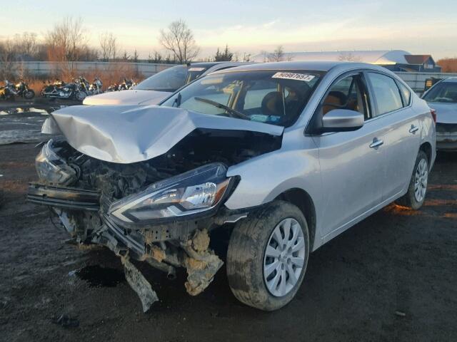 3N1AB7AP1GY262132 - 2016 NISSAN SENTRA S SILVER photo 2