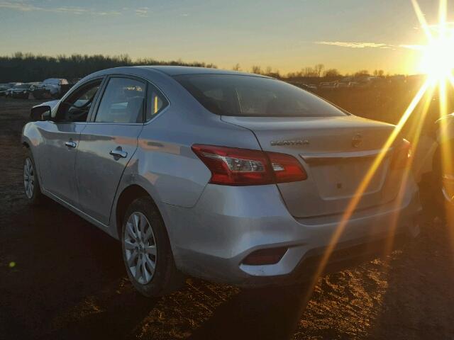 3N1AB7AP1GY262132 - 2016 NISSAN SENTRA S SILVER photo 3