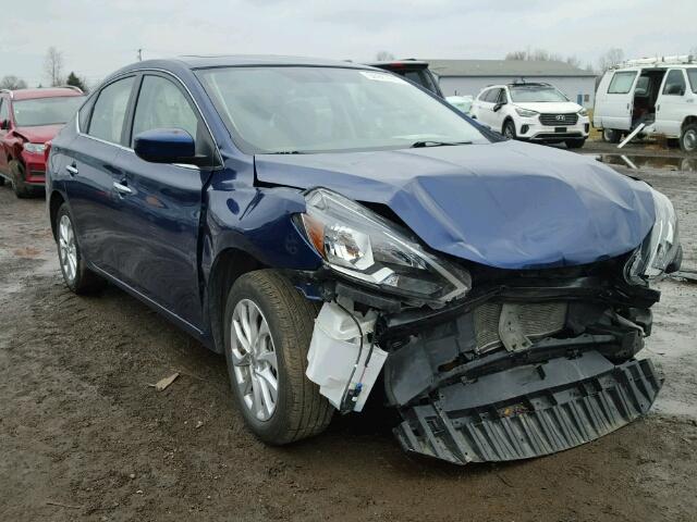 3N1AB7AP5HY307221 - 2017 NISSAN SENTRA S BLUE photo 1