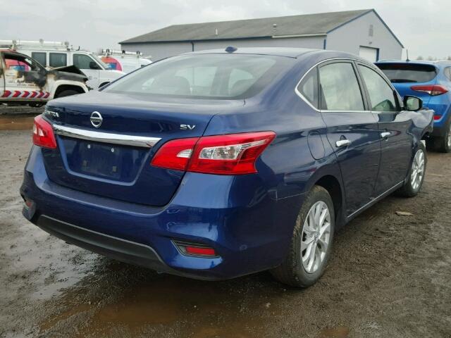 3N1AB7AP5HY307221 - 2017 NISSAN SENTRA S BLUE photo 4