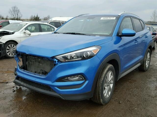 KM8J3CA44HU259671 - 2017 HYUNDAI TUCSON LIM BLUE photo 2