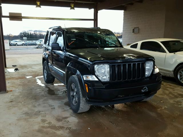 1J8GP28K28W198982 - 2008 JEEP LIBERTY SP BLACK photo 1