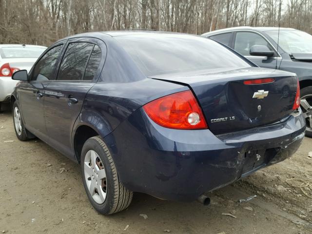 1G1AK58F887293503 - 2008 CHEVROLET COBALT LS BLUE photo 3