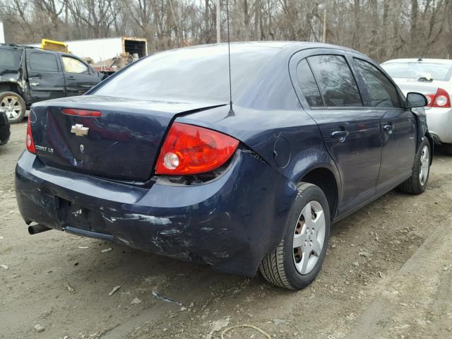 1G1AK58F887293503 - 2008 CHEVROLET COBALT LS BLUE photo 4