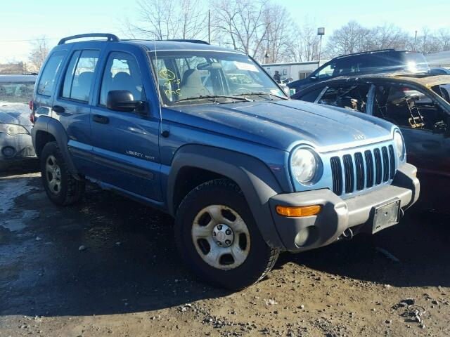 1J4GL48K33W684251 - 2003 JEEP LIBERTY SP BLUE photo 1