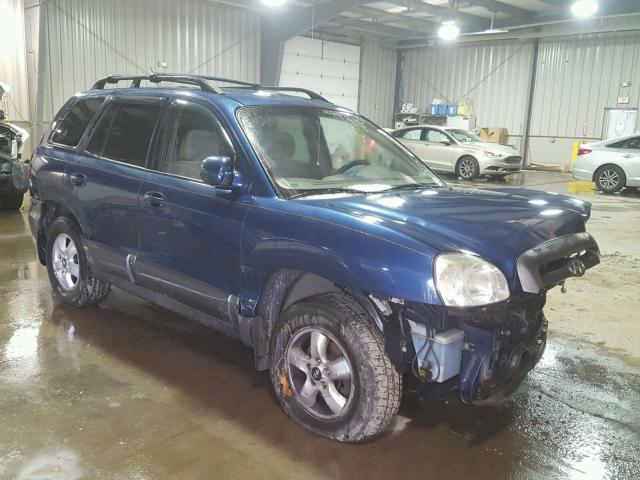 KM8SC73D36U101084 - 2006 HYUNDAI SANTA FE G BLUE photo 1