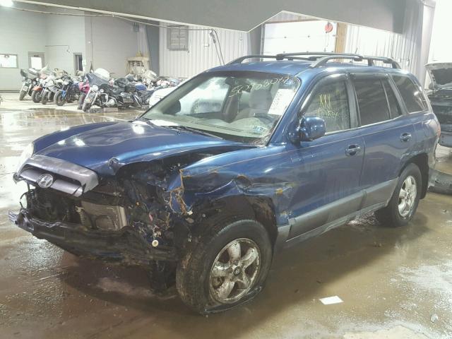 KM8SC73D36U101084 - 2006 HYUNDAI SANTA FE G BLUE photo 2