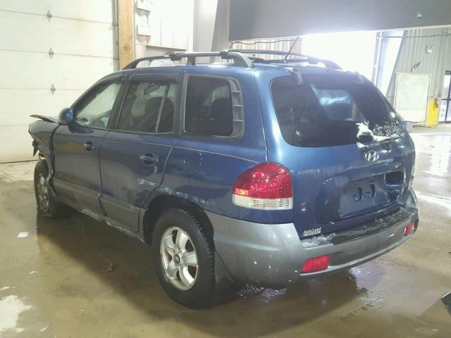 KM8SC73D36U101084 - 2006 HYUNDAI SANTA FE G BLUE photo 3