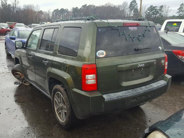 1J8FT28W68D775874 - 2008 JEEP PATRIOT SP GREEN photo 3