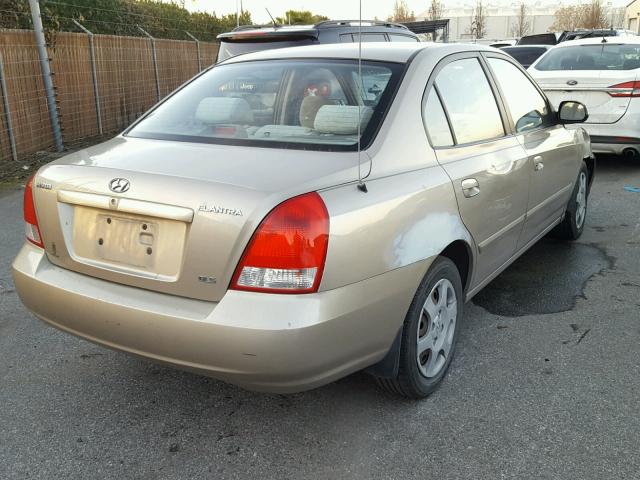 KMHDN45D12U404180 - 2002 HYUNDAI ELANTRA GL BROWN photo 4