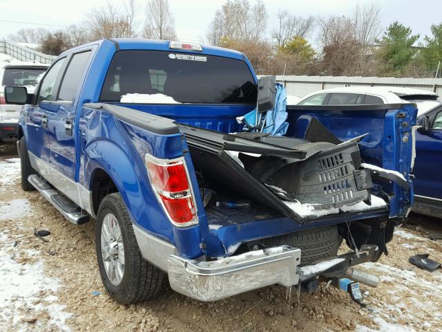 1FTFW1CF8CFA34901 - 2012 FORD F150 SUPER BLUE photo 3