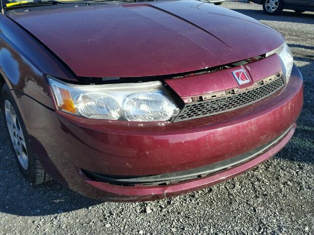 1G8AJ52F93Z146794 - 2003 SATURN ION LEVEL MAROON photo 9