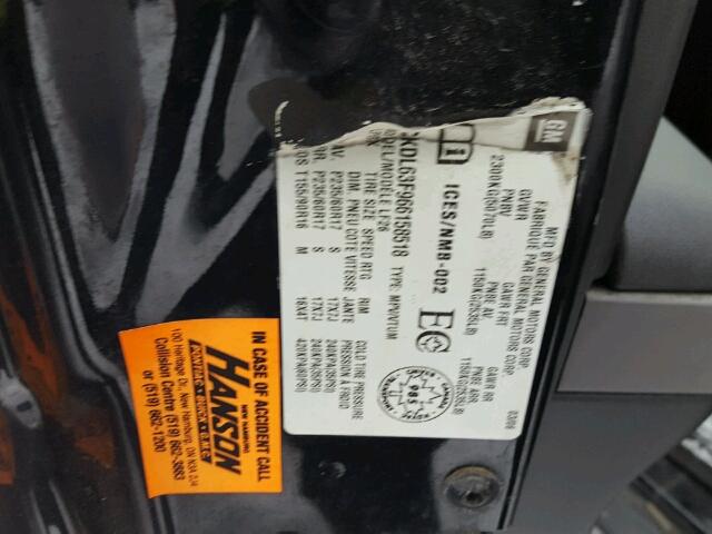 2CKDL63F966158518 - 2006 PONTIAC TORRENT BLACK photo 10