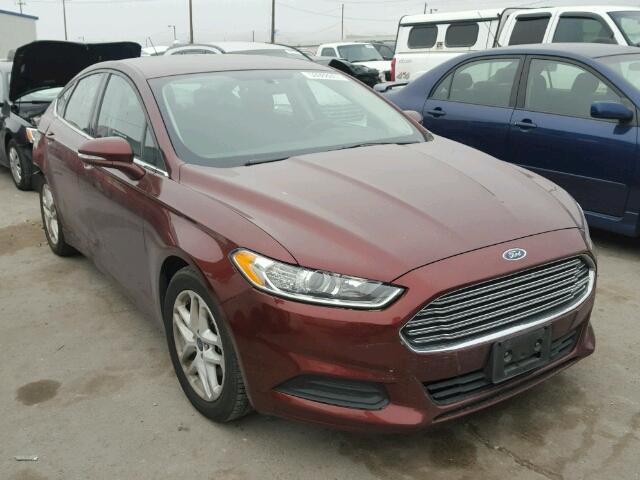 3FA6P0H75GR260885 - 2016 FORD FUSION SE BURGUNDY photo 1