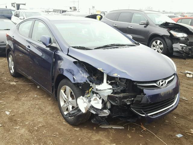 5NPDH4AE7CH081582 - 2012 HYUNDAI ELANTRA GL BLUE photo 1