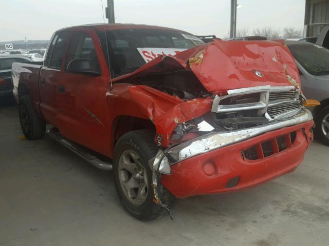 1B7GL2AN71S280887 - 2001 DODGE DAKOTA QUA RED photo 1