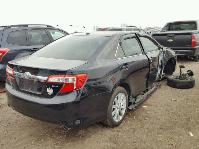 4T1BK1FK9CU525004 - 2012 TOYOTA CAMRY SE BLACK photo 4