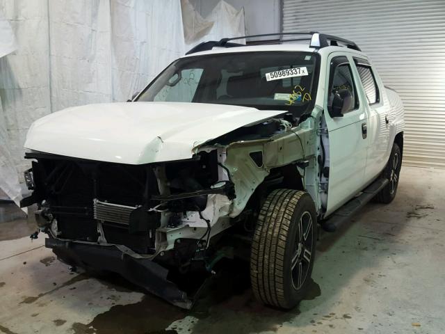 5FPYK1F70DB016253 - 2013 HONDA RIDGELINE WHITE photo 2