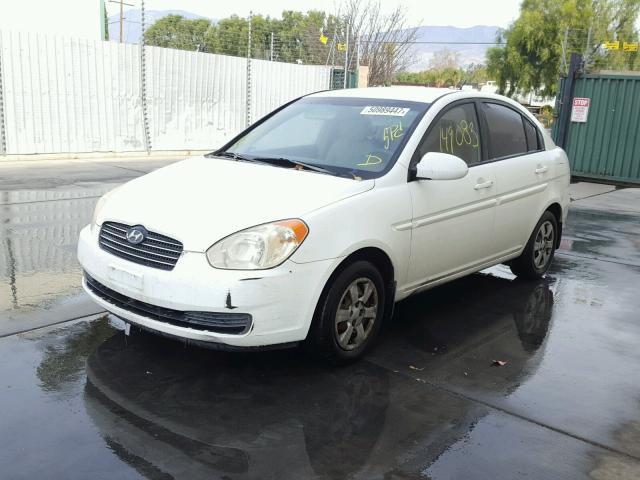 KMHCN46C36U028766 - 2006 HYUNDAI ACCENT GLS WHITE photo 2