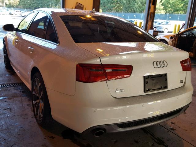 WAUHMAFC2EN083131 - 2014 AUDI A6 PRESTIG WHITE photo 3