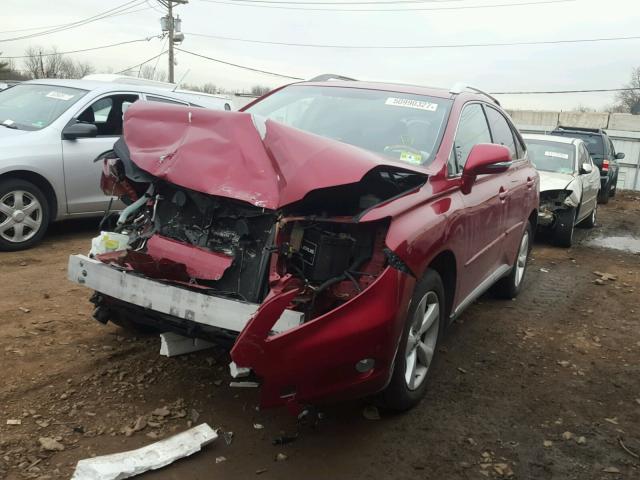 2T2BK1BA4BC108575 - 2011 LEXUS RX 350 RED photo 2