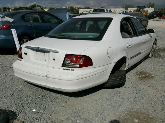 1MEFM50U22G617584 - 2002 MERCURY SABLE GS WHITE photo 4