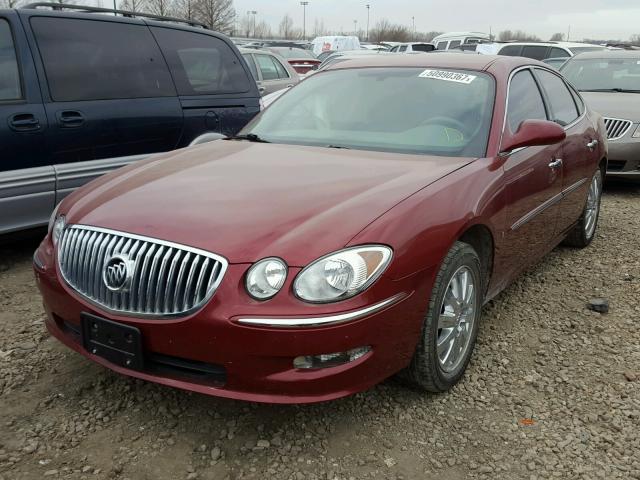 2G4WD582181179145 - 2008 BUICK LACROSSE C BURGUNDY photo 2