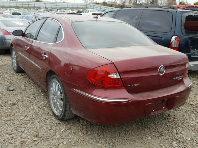 2G4WD582181179145 - 2008 BUICK LACROSSE C BURGUNDY photo 3