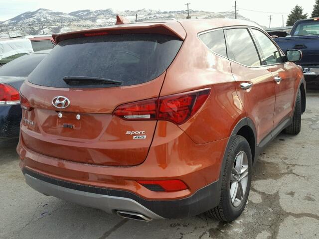 5XYZTDLB2HG490630 - 2017 HYUNDAI SANTA FE S ORANGE photo 4