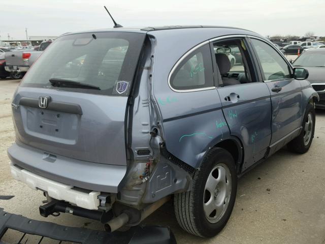 JHLRE48368C015484 - 2008 HONDA CR-V LX BLUE photo 4