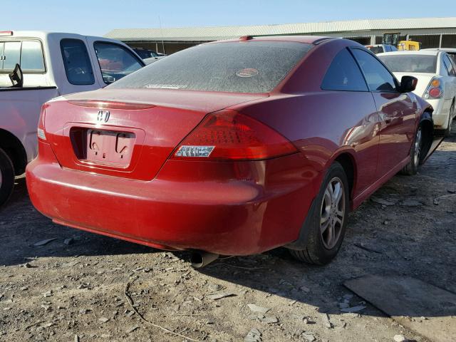 1HGCM71656A012419 - 2006 HONDA ACCORD EX RED photo 4