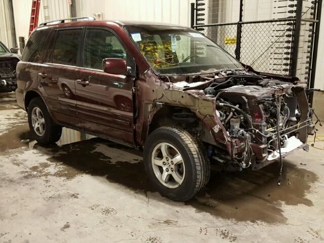 2HKYF18407H001466 - 2007 HONDA PILOT EX BURGUNDY photo 1