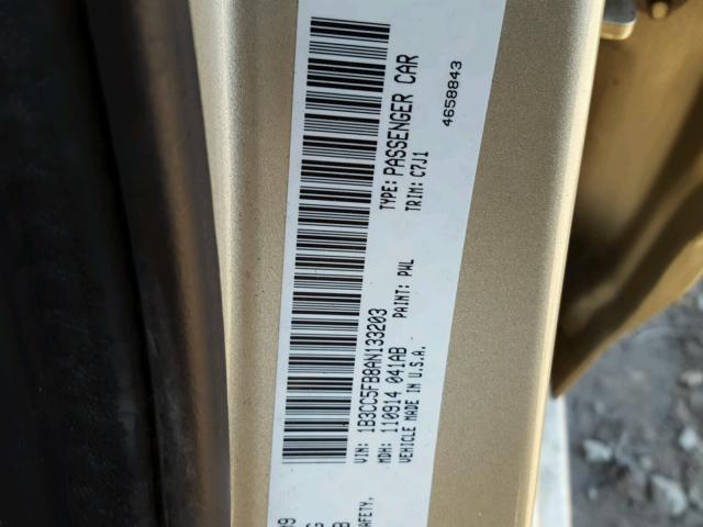 1B3CC5FB8AN133203 - 2010 DODGE AVENGER R/ TAN photo 10