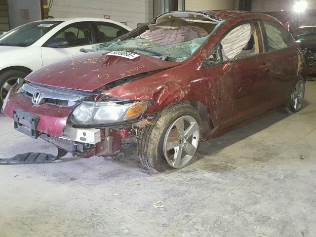 1HGFA168X6L077736 - 2006 HONDA CIVIC EX BURGUNDY photo 2