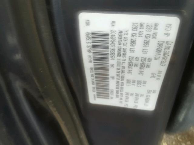 2C4GP54371R392574 - 2001 CHRYSLER TOWN & COU BLUE photo 10