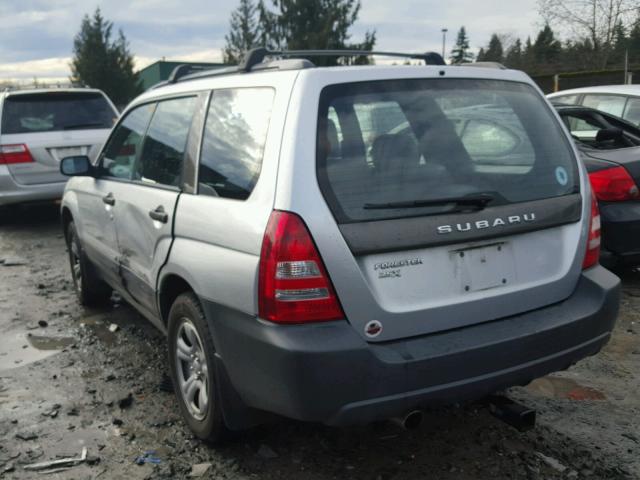 JF1SG63625H727291 - 2005 SUBARU FORESTER 2 SILVER photo 3