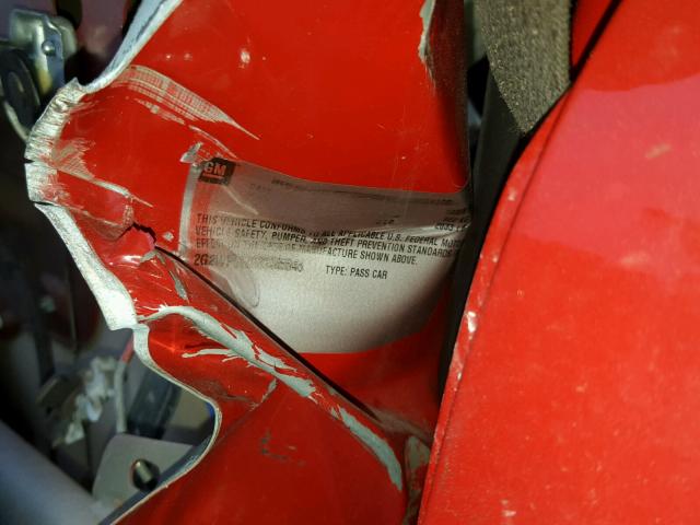 2G2WP552081105848 - 2008 PONTIAC GRAND PRIX წითელი ფოტო 10