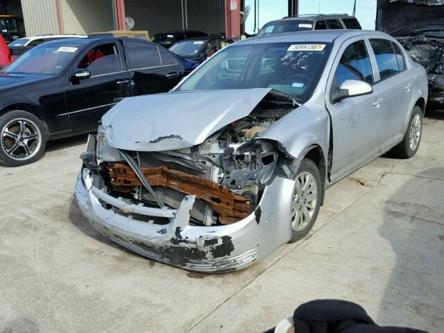 1G1AT58H297121127 - 2009 CHEVROLET COBALT LT SILVER photo 2