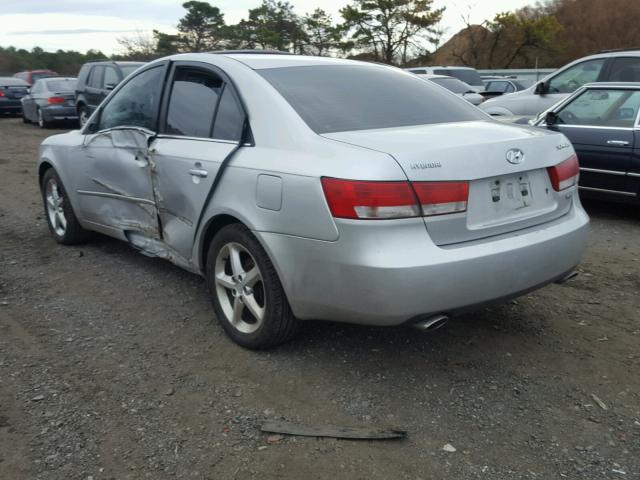 5NPEU46F36H011826 - 2006 HYUNDAI SONATA GLS SILVER photo 3