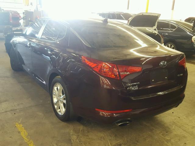 5XXGN4A79DG147523 - 2013 KIA OPTIMA EX MAROON photo 3