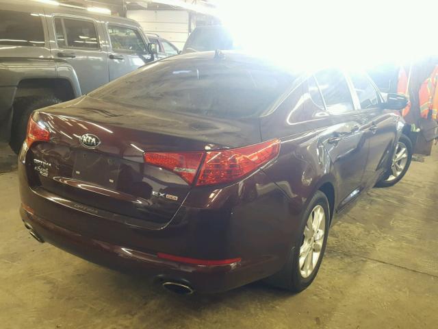5XXGN4A79DG147523 - 2013 KIA OPTIMA EX MAROON photo 4
